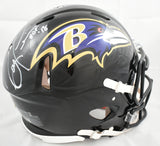 Ray Lewis Autographed Ravens F/S Speed Authentic Helmet HOF - Beckett W