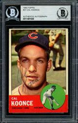 Cal Koonce Autographed 1963 Topps Rookie Card #31 Chicago Cubs Beckett BAS #11481636