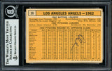 Del Rice, Bill Rigney & Jack Paepke Autographed 1963 Topps Card #39 Los Angeles Angels Coaches Beckett BAS #11481640