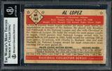 Al Lopez Autographed 1953 Bowman Color Card #143 Cleveland Indians Beckett BAS #11484720