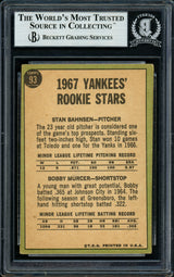 Bobby Murcer & Stan Bahnsen Autographed 1967 Topps Rookie Card #93 New York Yankees Beckett BAS #11627917