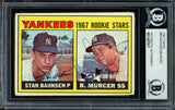 Bobby Murcer & Stan Bahnsen Autographed 1967 Topps Rookie Card #93 New York Yankees Beckett BAS #11627917