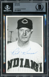 Red Kress Autographed 3.5x5.5 Postcard Cleveland Indians Died 1962 Beckett BAS #11628378