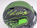Michael Dickson Autographed Seattle Seahawks Eclipse Black Speed Mini Helmet MCS Holo Stock #200269