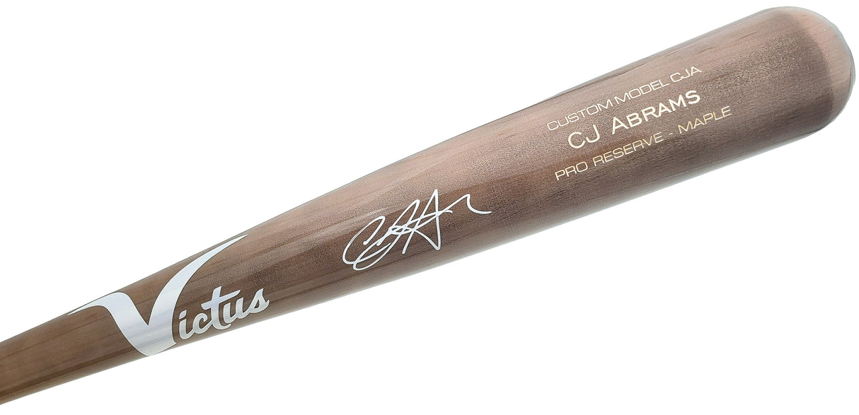 CJ Abrams Autographed Brown Victus Game Model Bat Washington Nationals JSA Stock #200291