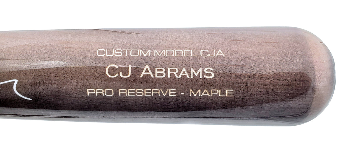 CJ Abrams Autographed Brown Victus Game Model Bat Washington Nationals JSA Stock #200291