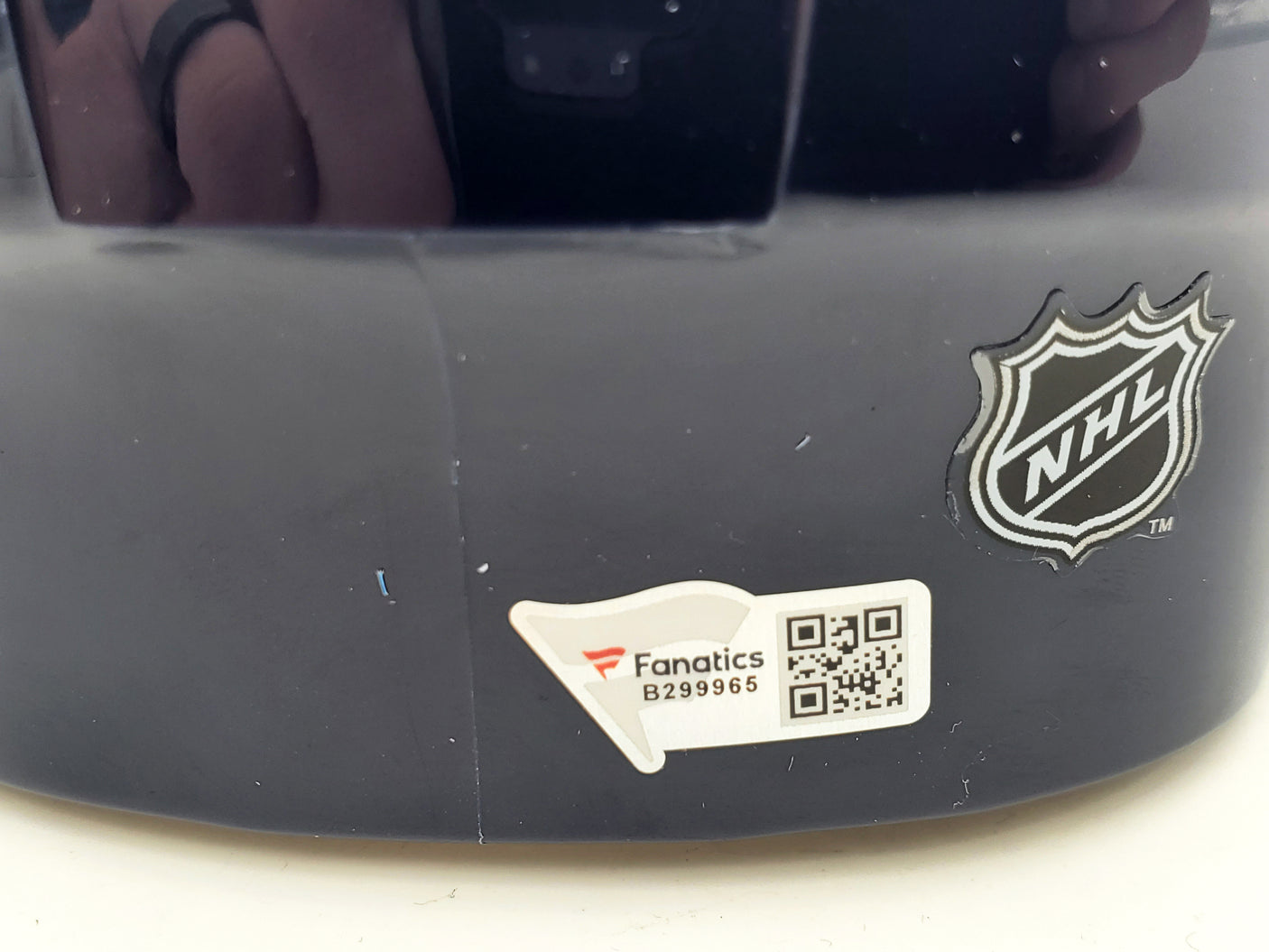 Ryan Donato Autographed Seattle Kraken Blue Mini Helmet "1st Kraken Goal 10/12/21" Fanatics Holo Stock #200297