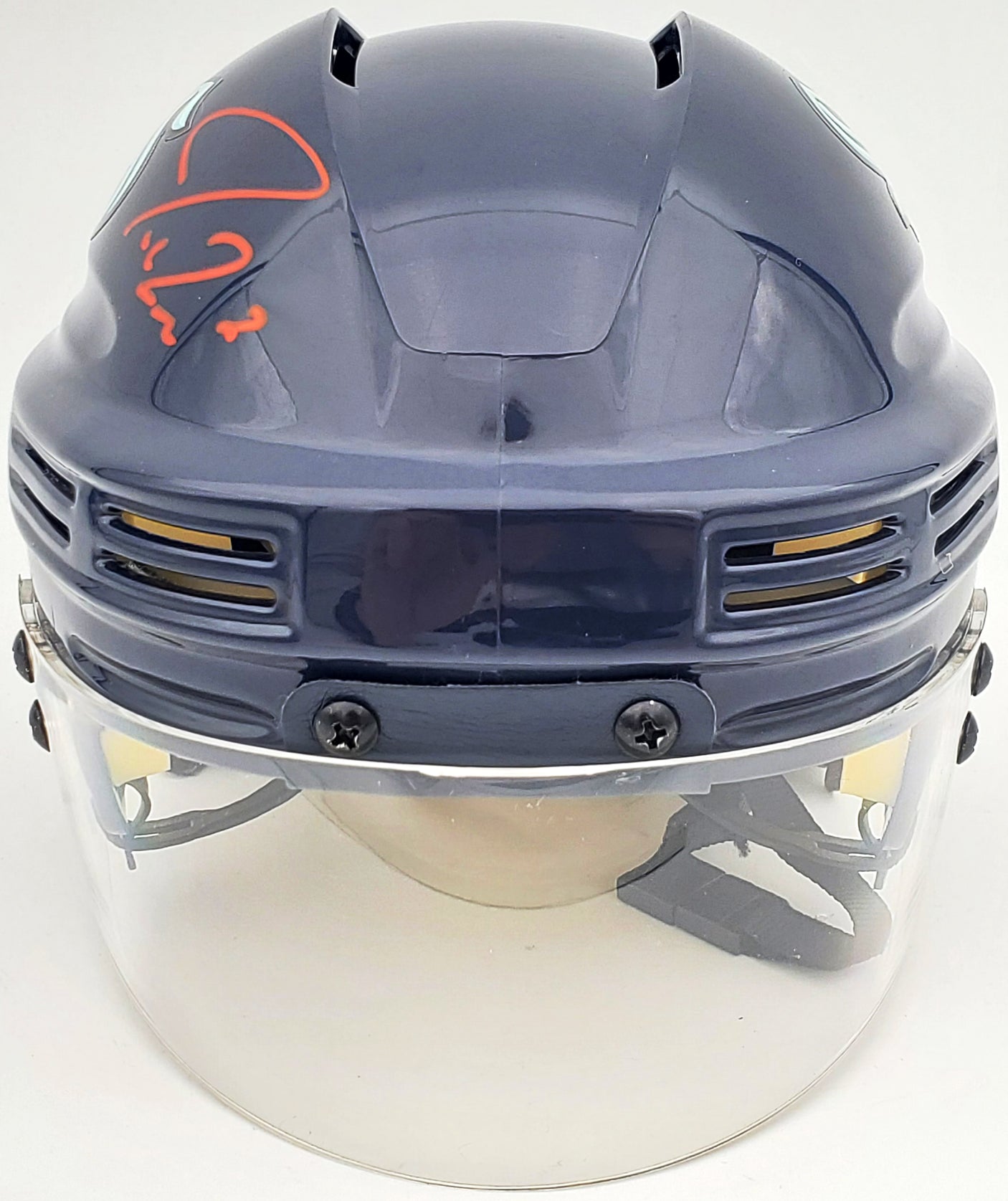 Jordan Eberle Autographed Seattle Kraken Blue Mini Helmet Fanatics Holo Stock #200300