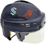 Adam Larsson Autographed Seattle Kraken Blue Mini Helmet Fanatics Holo Stock #200301
