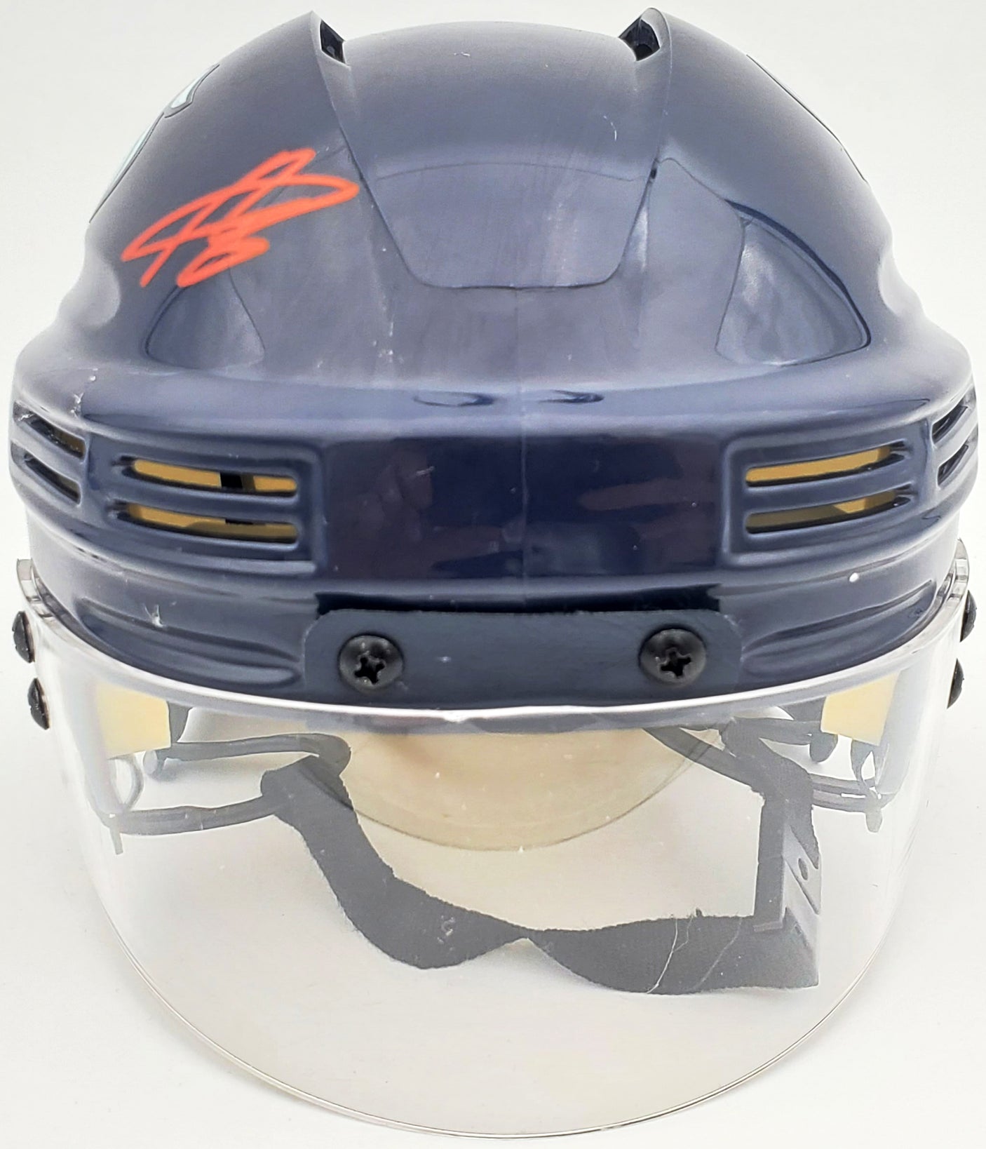 Adam Larsson Autographed Seattle Kraken Blue Mini Helmet Fanatics Holo Stock #200301