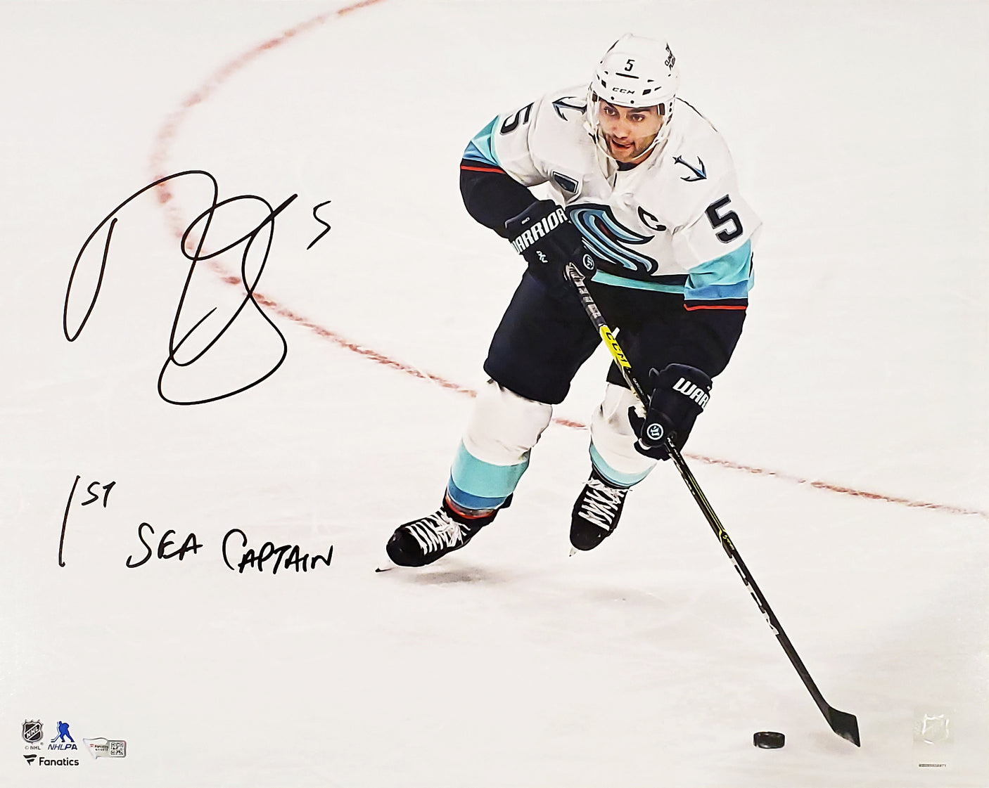 Mark Giordano Autographed 16x20 Photo Seattle Kraken "1st SEA Captain" Fanatics Holo Stock #200312