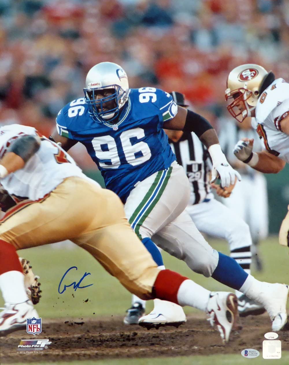 Cortez Kennedy Autographed Framed 16x20 Photo Seattle Seahawks Beckett BAS Stock #200331