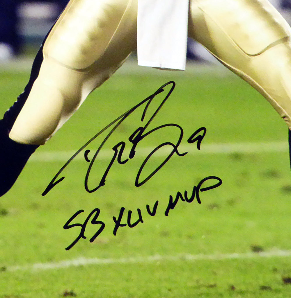 Drew Brees Autographed Framed 16x20 Photo New Orleans Saints "SB XLIV MVP" Beckett BAS Stock #200334