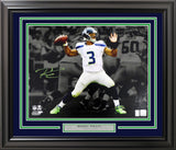 Russell Wilson Autographed Framed 16x20 Photo Seattle Seahawks 1st Game Spotlight RW Holo Stock #200372