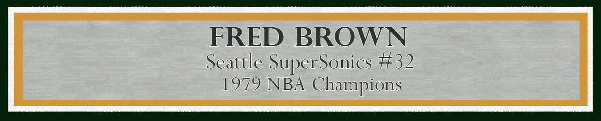 Downtown Fred Brown Autographed Framed 8x10 Photo Seattle Supersonics MCS Holo Stock #200389