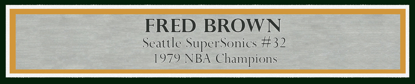 Downtown Fred Brown Autographed Framed 8x10 Photo Seattle Supersonics MCS Holo Stock #200389
