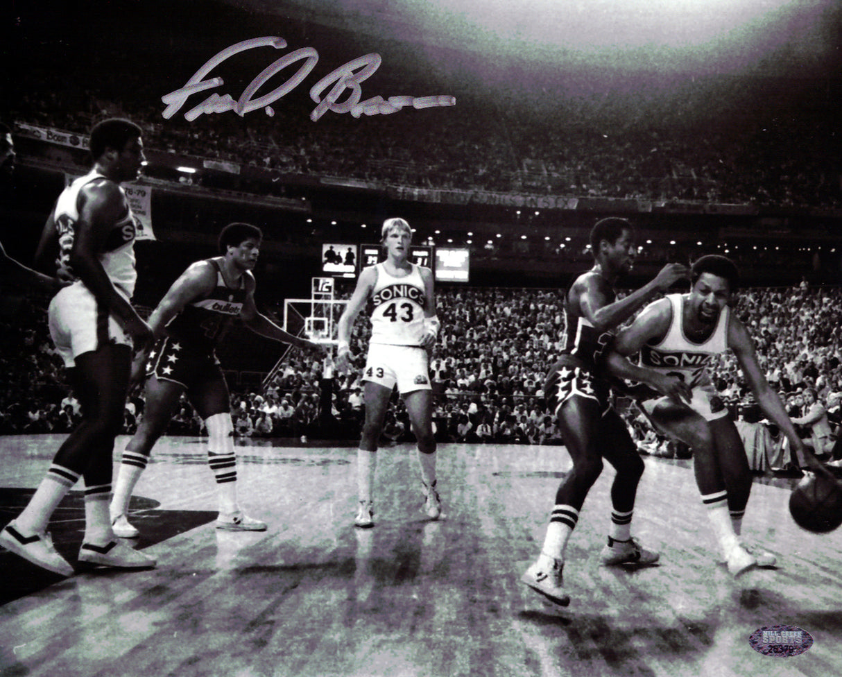 Downtown Fred Brown Autographed Framed 8x10 Photo Seattle Supersonics MCS Holo Stock #200390