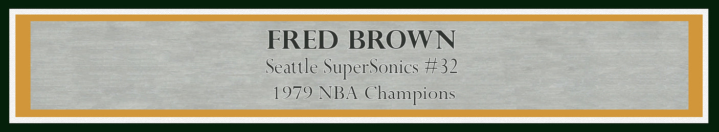 Downtown Fred Brown Autographed Framed 8x10 Photo Seattle Supersonics MCS Holo Stock #200390