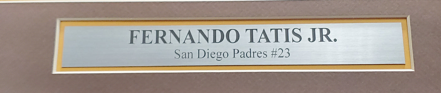 San Diego Padres Fernando Tatis Jr. Autographed Framed Brown Jersey Beckett BAS Stock #200418