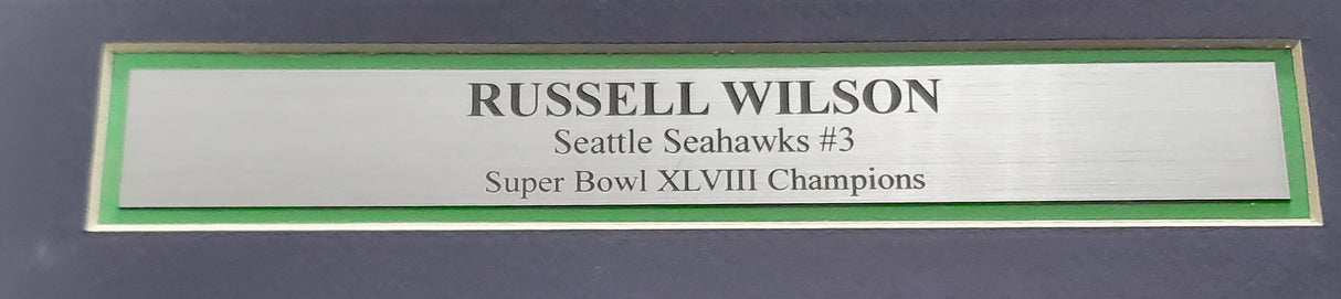 Seattle Seahawks Russell Wilson Autographed Framed White Nike Jersey RW Holo Stock #200431