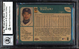 Ichiro Suzuki Autographed 2001 Topps Chrome Retrofractor Rookie Card #T266 Seattle Mariners Auto Grade Gem Mint 10 "01 ROY/MVP" Beckett BAS #13604674