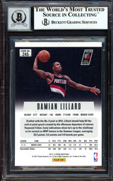 Damian Lillard Autographed 2012-13 Panini Prizm Rookie Card #245 Portland Trail Blazers Auto Grade Gem Mint 10 On Card Beckett BAS #13605091