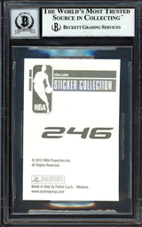 Damian Lillard Autographed 2012-13 Panini Stickers European Rookie Card #246 Portland Trail Blazers Auto Grade Gem Mint 10 Beckett BAS #13605372