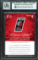 Damian Lillard Autographed 2012-13 Panini Prestige Rookie Card #214 Portland Trail Blazers Auto Grade Gem Mint 10 Beckett BAS #13605388