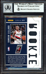 Damian Lillard Autographed 2012-13 Panini Marquee Rookie Card #311 Portland Trail Blazers Auto Grade Gem Mint 10 Beckett BAS #13605390
