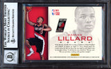 Damian Lillard Autographed 2012-13 Panini Intrigue Rookie Card #132 Portland Trail Blazers Auto Grade Gem Mint 10 Beckett BAS #13605401