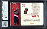Damian Lillard Autographed 2012-13 Panini Intrigue Rookie Card #133 Portland Trail Blazers Auto Grade Gem Mint 10 Beckett BAS #13605403