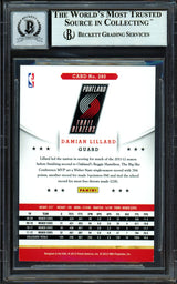 Damian Lillard Autographed 2012-13 Panini Hoops Glossy Rookie Card #280 Portland Trail Blazers Auto Grade Gem Mint 10 Beckett BAS #13605498