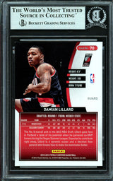Damian Lillard Autographed 2012-13 Panini Totally Certified Red Rookie Card #70 Portland Trail Blazers #131/499 Beckett BAS #13609497