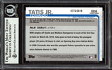 Fernando Tatis Jr. Autographed 2019 Topps Update Gold Rookie Card #US56 San Diego Padres #773/2019 (Smudged) Beckett BAS #13609591