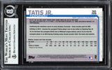 Fernando Tatis Jr. Autographed 2019 Topps Chrome Rookie Card #203 San Diego Padres (Bubbling) Beckett BAS #13609623