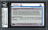 Fernando Tatis Jr. Autographed 2019 Topps Chrome Rookie Card #203 San Diego Padres (Bubbling) Beckett BAS #13609606