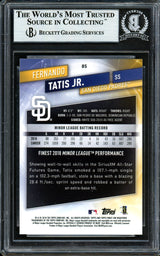 Fernando Tatis Jr. Autographed 2019 Topps Finest Rookie Card #85 San Diego Padres (Bubbling) Beckett BAS #13609744