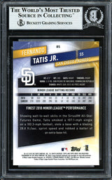 Fernando Tatis Jr. Autographed 2019 Topps Finest Rookie Card #85 San Diego Padres (Bubbling) Beckett BAS #13609740