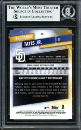 Fernando Tatis Jr. Autographed 2019 Topps Finest Rookie Card #85 San Diego Padres (Bubbling) Beckett BAS #13609742