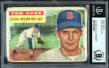 Tom Hurd Autographed 1956 Topps Card #256 Boston Red Sox (Off-Condition) Beckett BAS #13610268