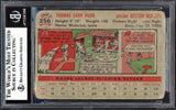Tom Hurd Autographed 1956 Topps Card #256 Boston Red Sox (Off-Condition) Beckett BAS #13610268
