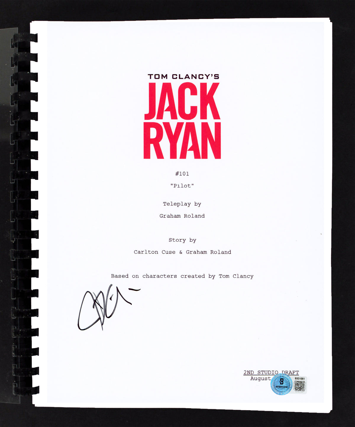 John Krasinski Jack Ryan Authentic Signed Tv Script Autographed BAS #BX51061