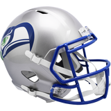 Unsigned Seattle Seahawks 1983-01 Throwback Silver Full Size Speed Replica Helmet Stock #253580