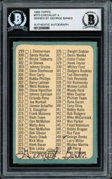 George Banks Autographed 1965 Topps Checklist Card #273 Cleveland Indians Beckett BAS #12056890