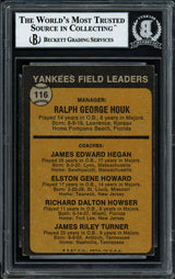 Elston Howard & Jim Turner Autographed 1973 Topps Card #116 New York Yankees Beckett BAS #12057387
