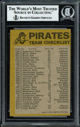 Danny Murtaugh Autographed 1974 Topps Checklist Card #12 Pittsburgh Pirates Beckett BAS #12057413