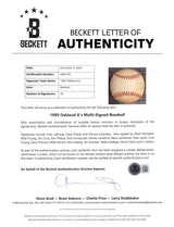 1989 Athletics (26) LaRussa, Parker, Eckersley +23 Signed Baseball BAS #AE64196