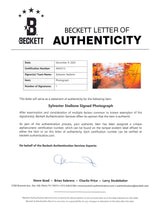 Sylvester Stallone Rocky II Authentic Signed Horizontal Belt 12x16 Photo BAS