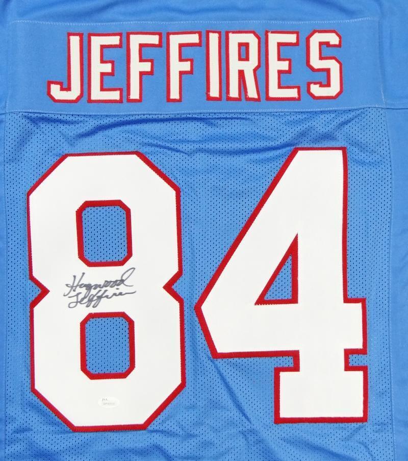 Haywood Jeffires Autographed Blue Pro Style Jersey - JSA W Auth *8