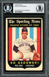 Ed Sadowski Autographed 1959 Topps Rookie Card #139 Boston Red Sox Beckett BAS #12305952